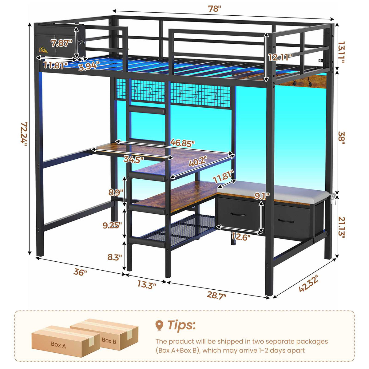 2 person desk