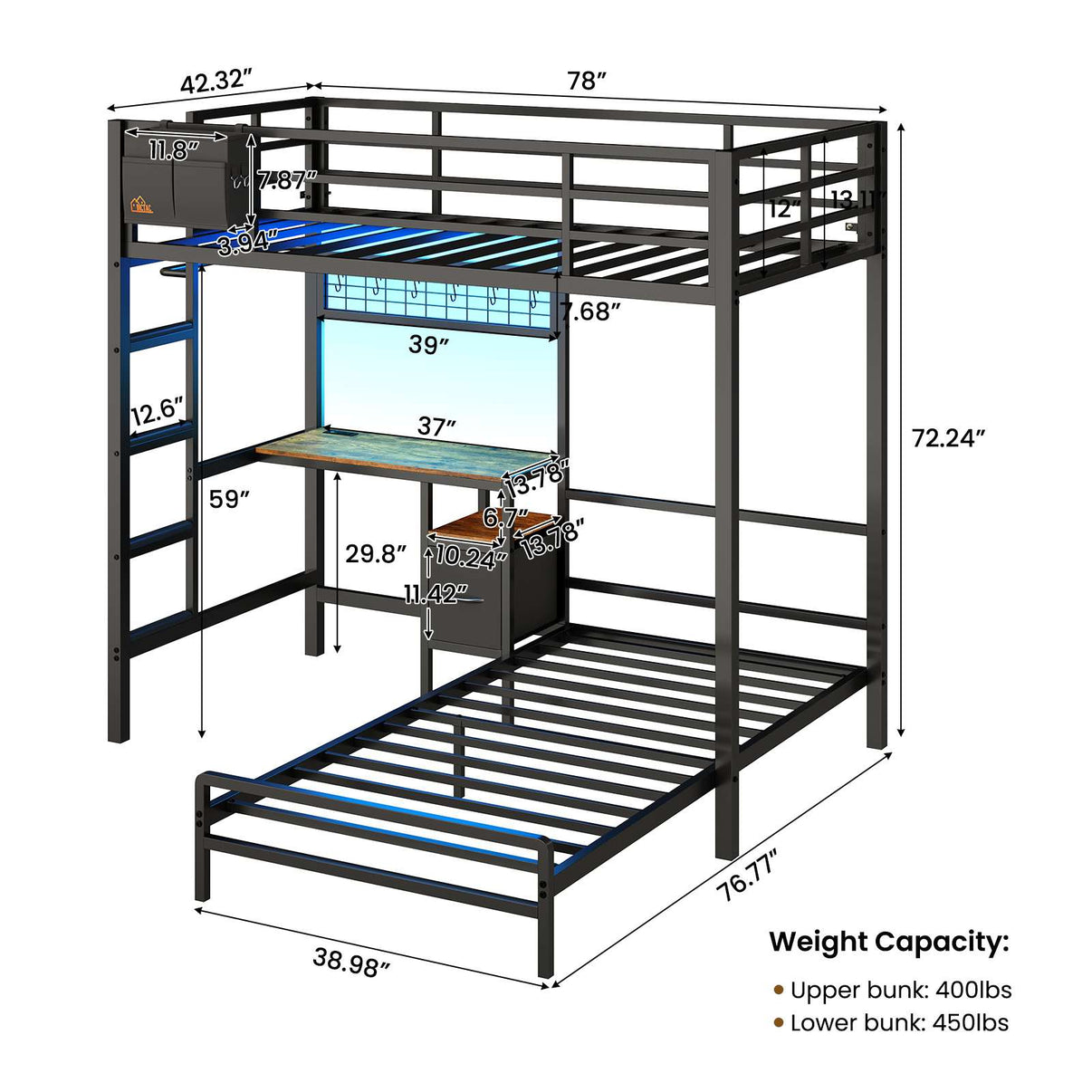 2 person desk